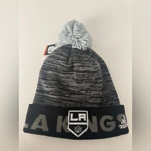 Los Angeles Kings NHL Black Cuffed Pom Beanie Hat